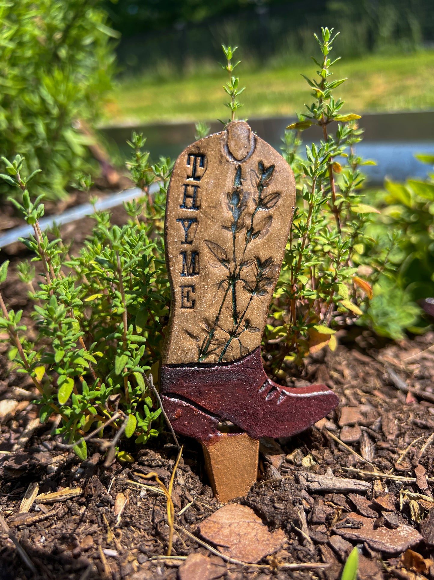 Cowboy Boot Herb Markers - Set of 8
