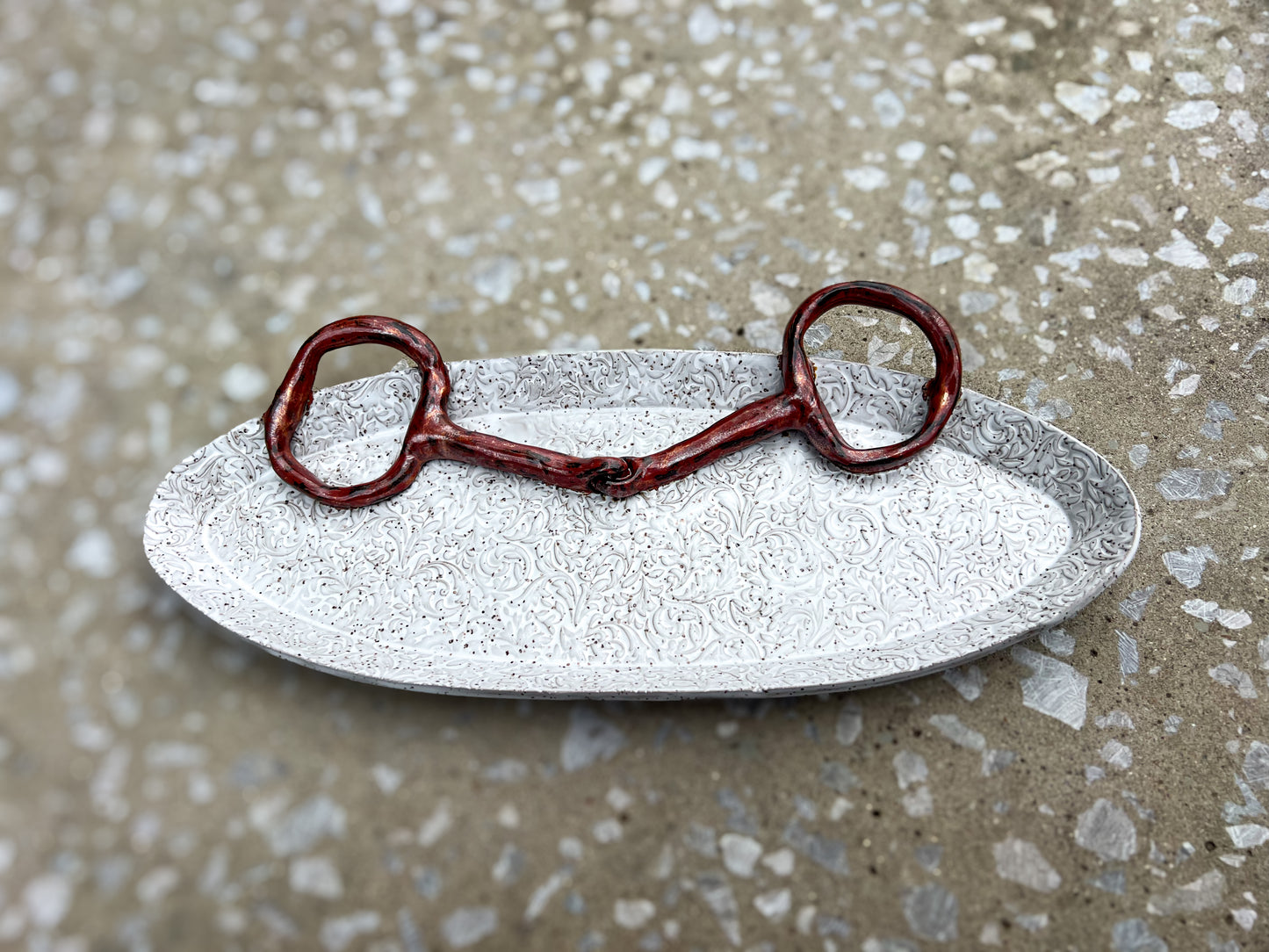 Horse bit decorative Plate White