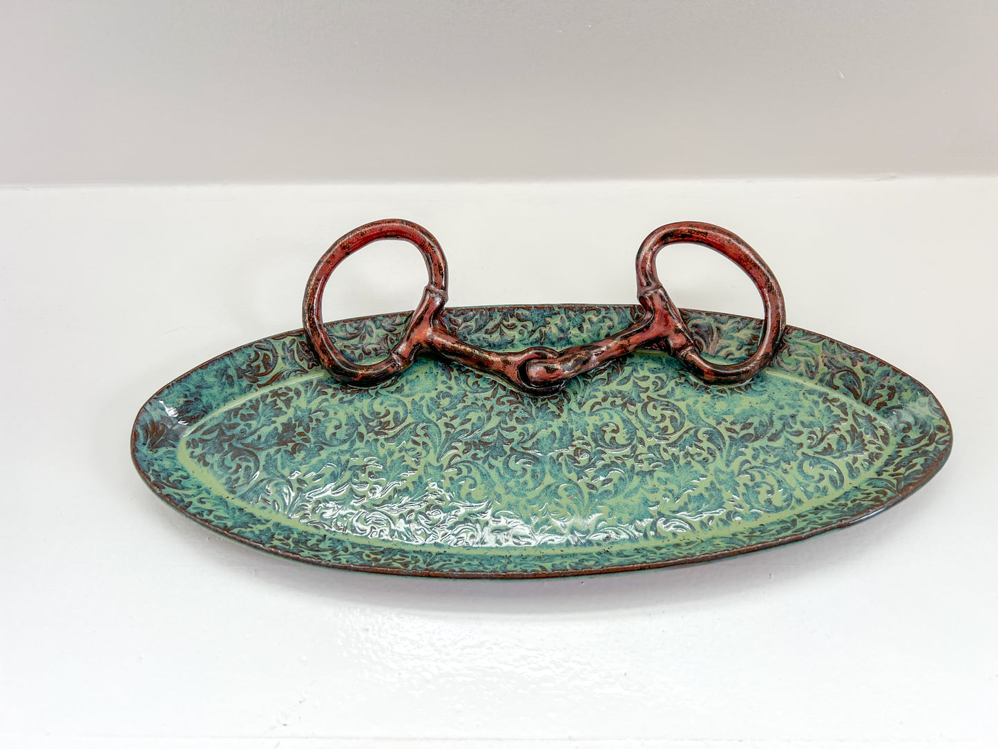 Horse bit decorative Plate Teal