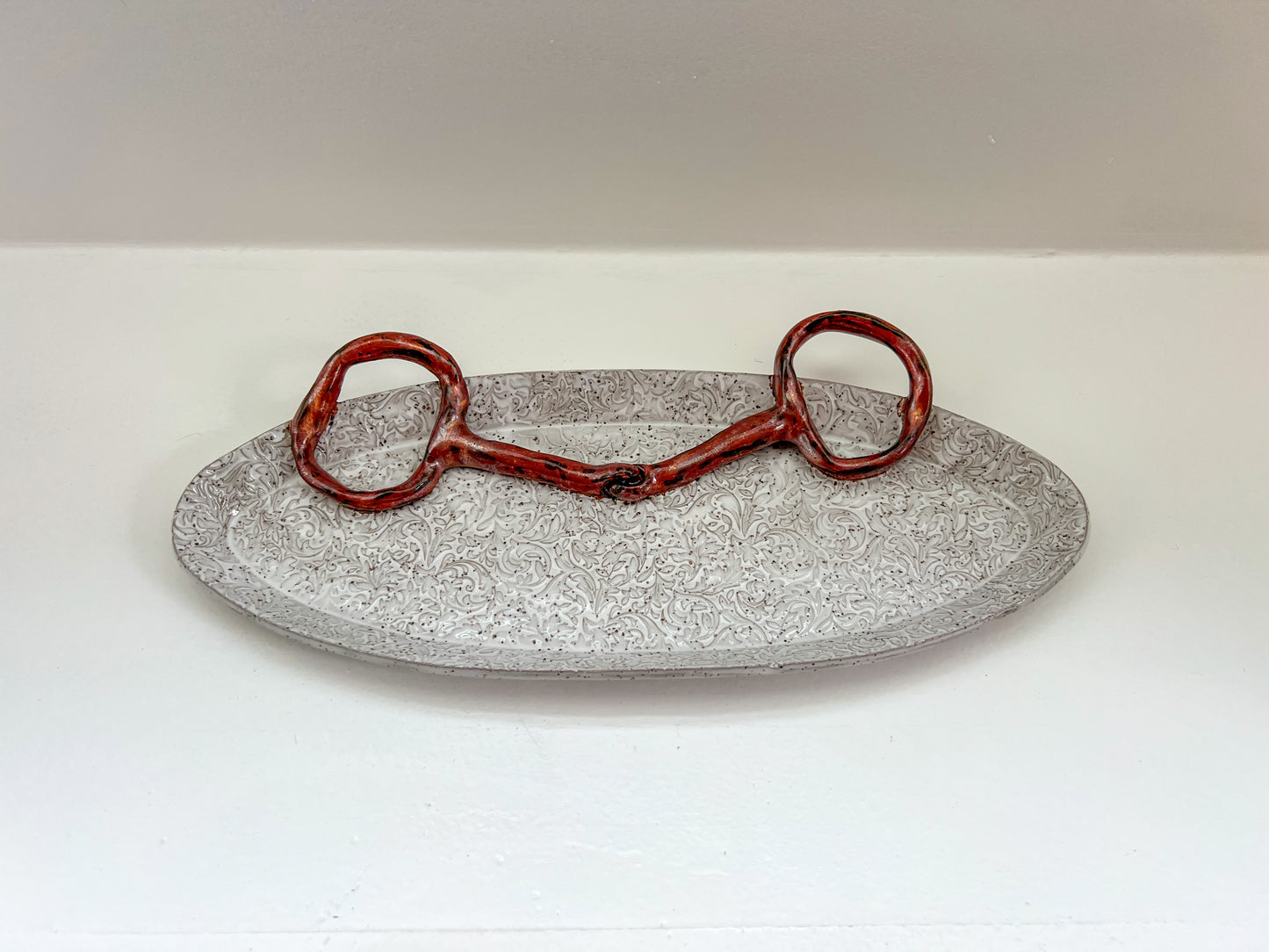 Horse bit decorative Plate White