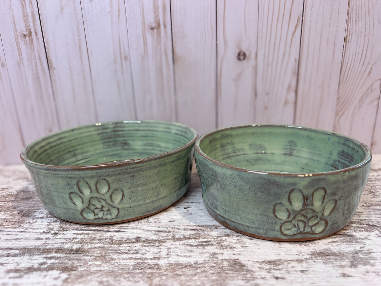 Dog Food and Water Bowl Set- Paw Print