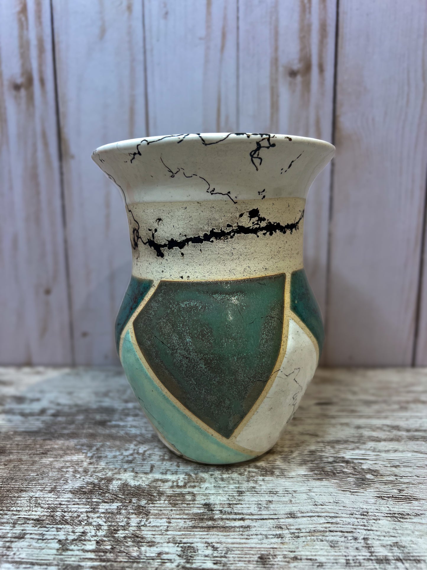 Horse hair Raku Vase