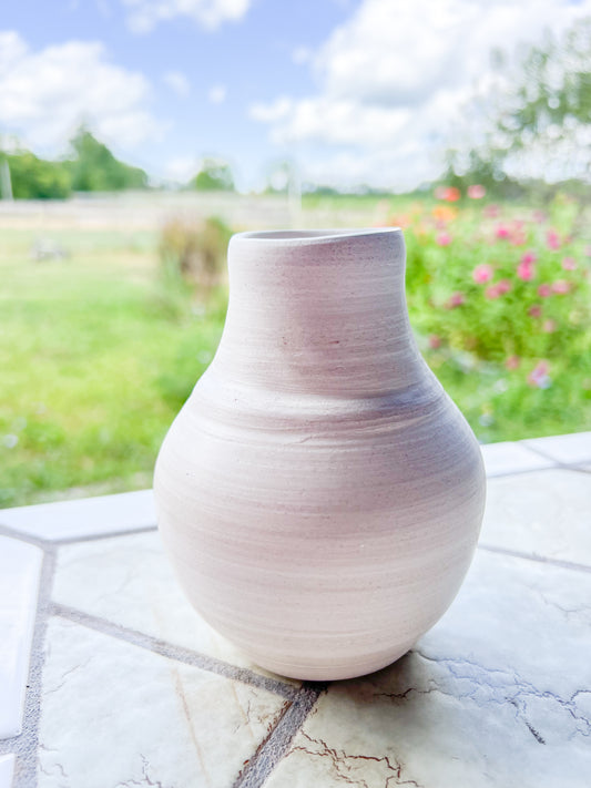 Custom Horse hair Raku Vase 4.75"