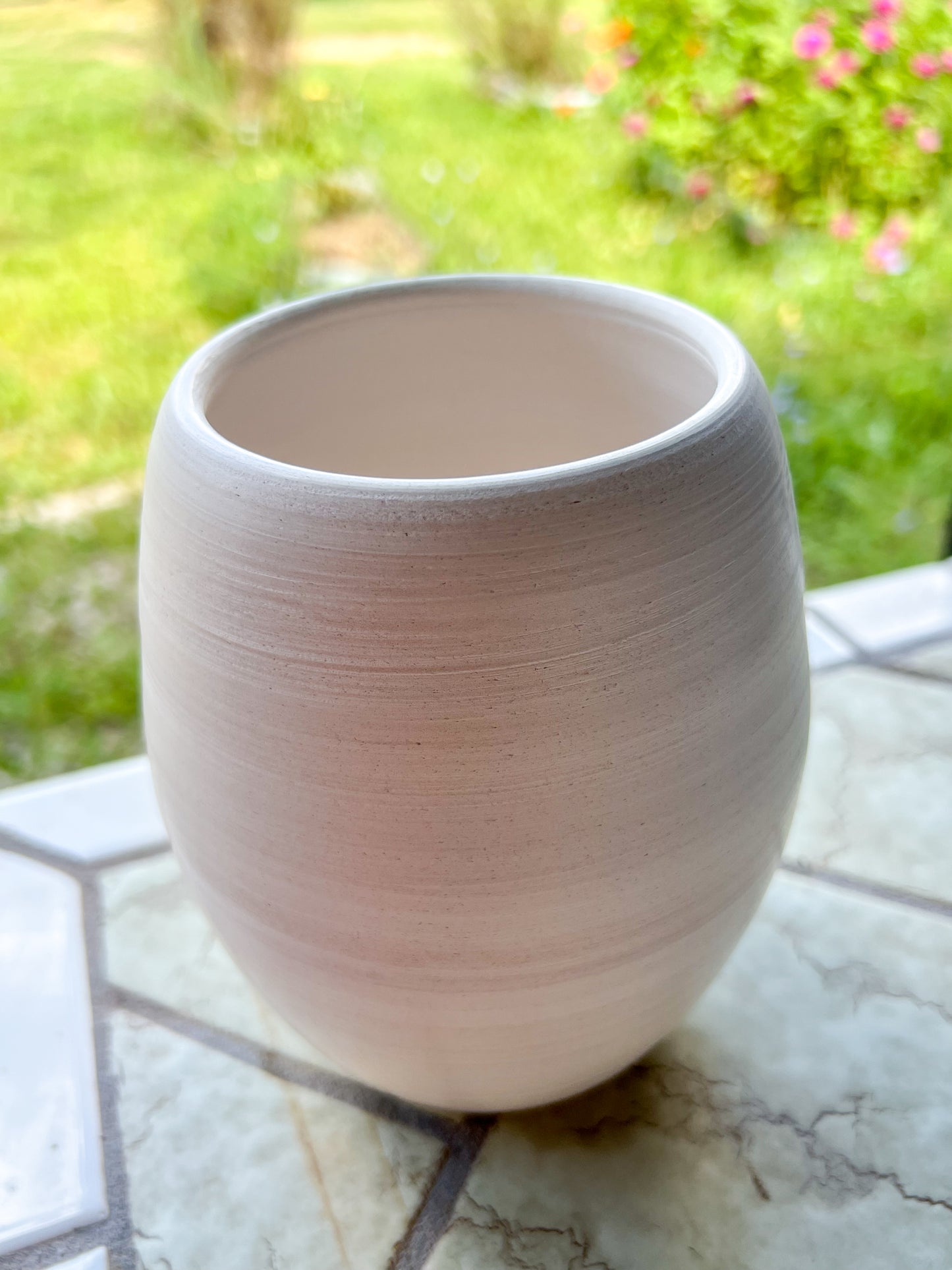 Custom Horse hair Raku Vase 6"
