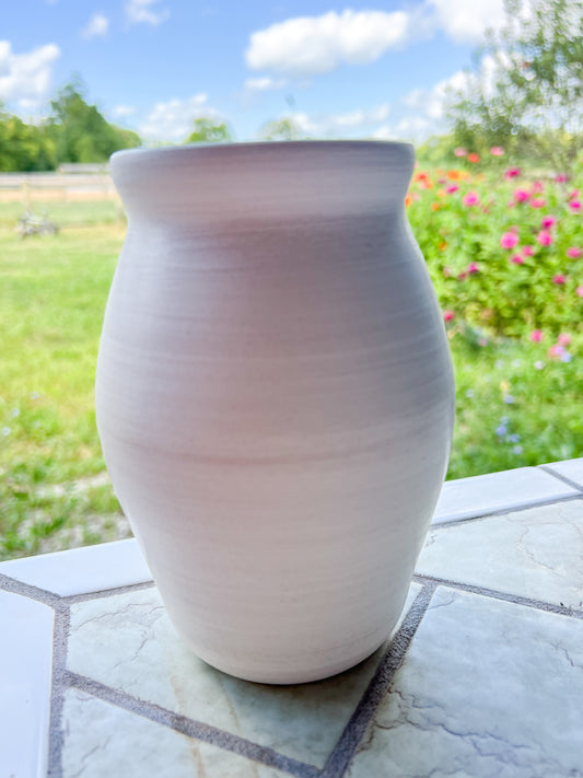 Custom Horse hair Raku Vase 6.5"