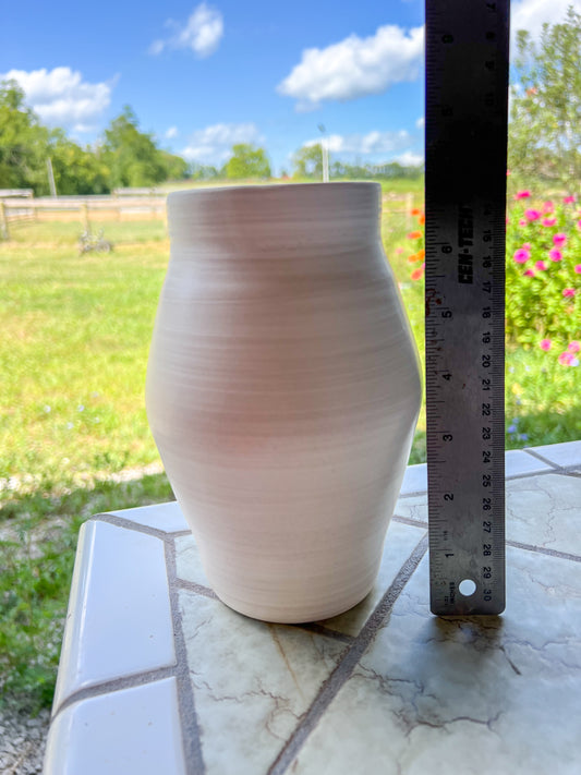 Custom Horse hair Raku Vase 7"
