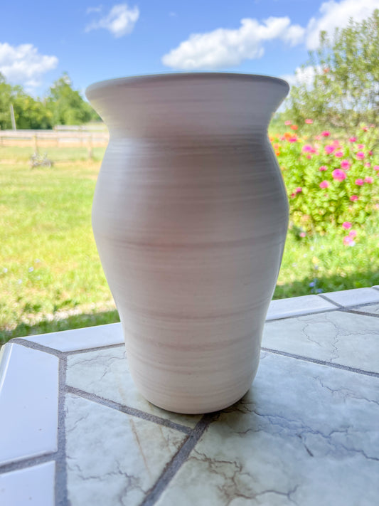 Custom Horse hair Raku Vase 7"