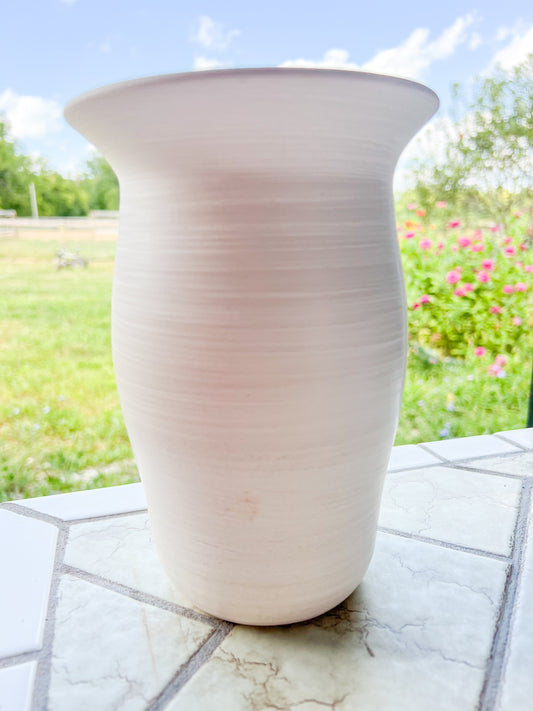 Custom Horse hair Raku Vase 8"