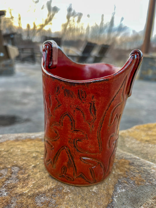 Product Preview Western Cowboy Boot Utensil Holder Red