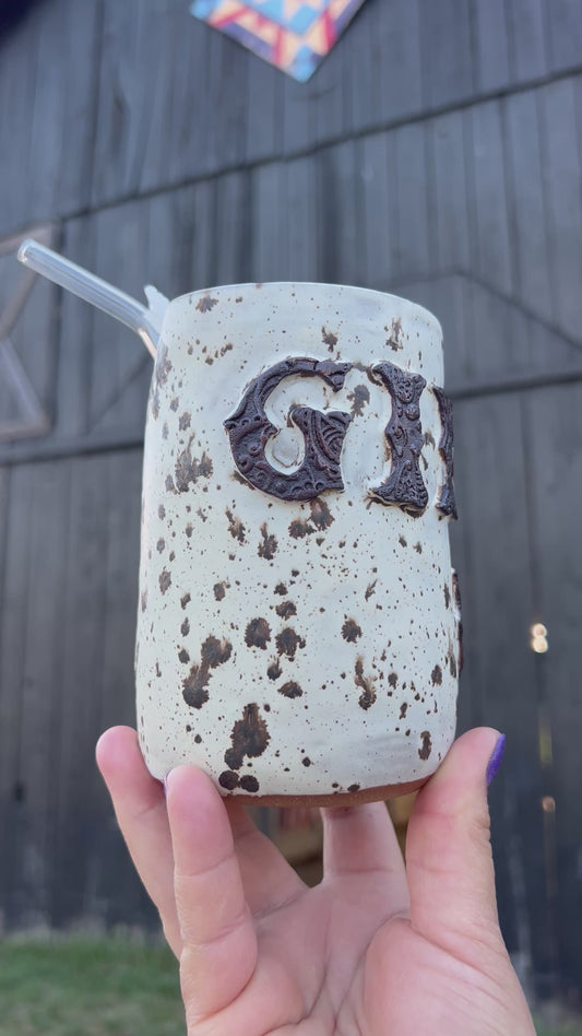 Product Preview Giddy Up Ceramic Tumbler Straw Sipper